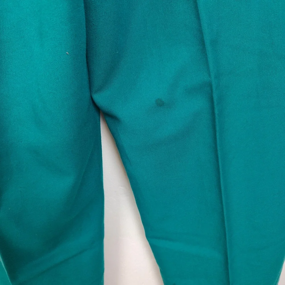 Vintage 90s JNCO Pants Mens 32‎ Teal Pleated Tapered Wool Blend Retro Streetwear